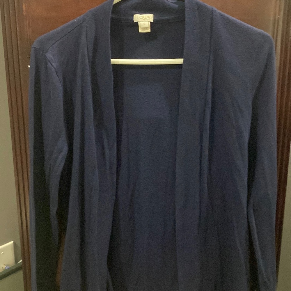 J Crew Navy Cardigan.